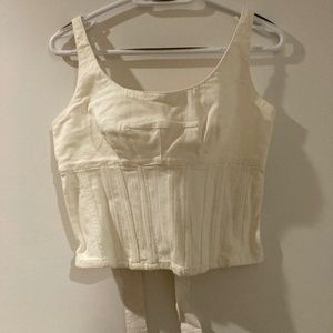 Anthropologie Maeve denim bustier sz 6